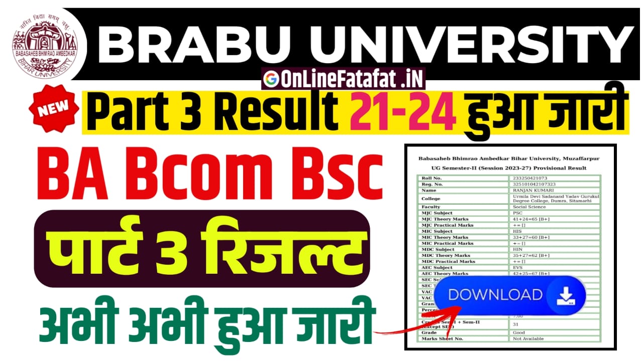 BRABU Part 3 Result 2021-24